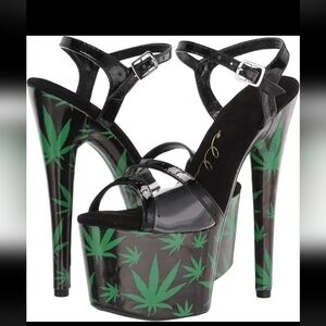 Ellie Sexy Platform Flower Print Stripper Pole Dancer High Heels Shoes New inBox